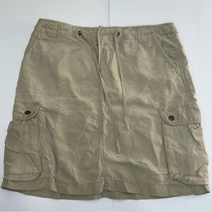 J. Crew Silk and Linen Short  Cargo Skirt Women’s 6